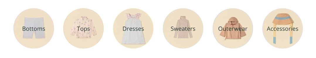 highlight section example with six blocks that have circle style and images as overlay